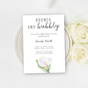 Brunch and bubbly bridal shower invitation