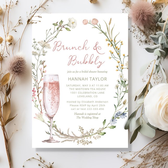 Brunch and Bubbly Bridal Shower Invitation (brunch and bubbly bridal shower invitation
)