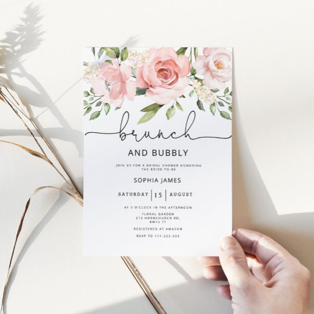 Brunch and bubbly bridal shower invitation (Creator Uploaded)