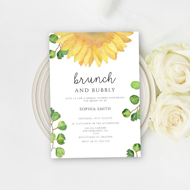 Brunch and bubbly bridal shower invitation (Creator Uploaded)