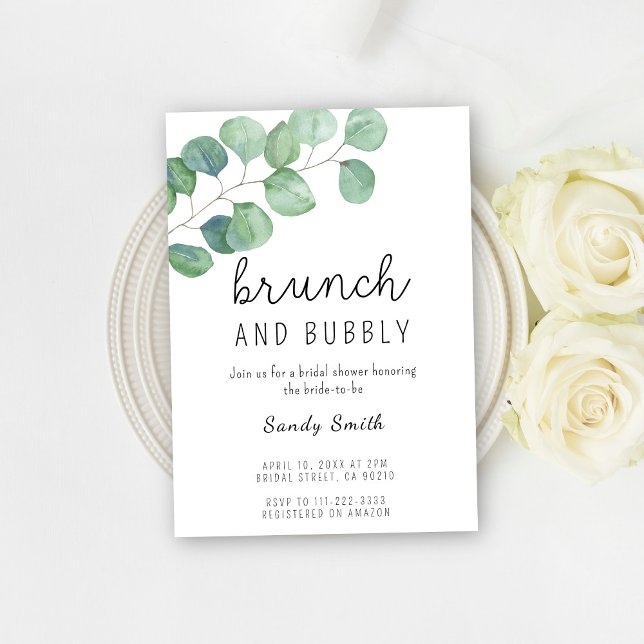 Brunch and bubbly bridal shower invitation (Creator Uploaded)