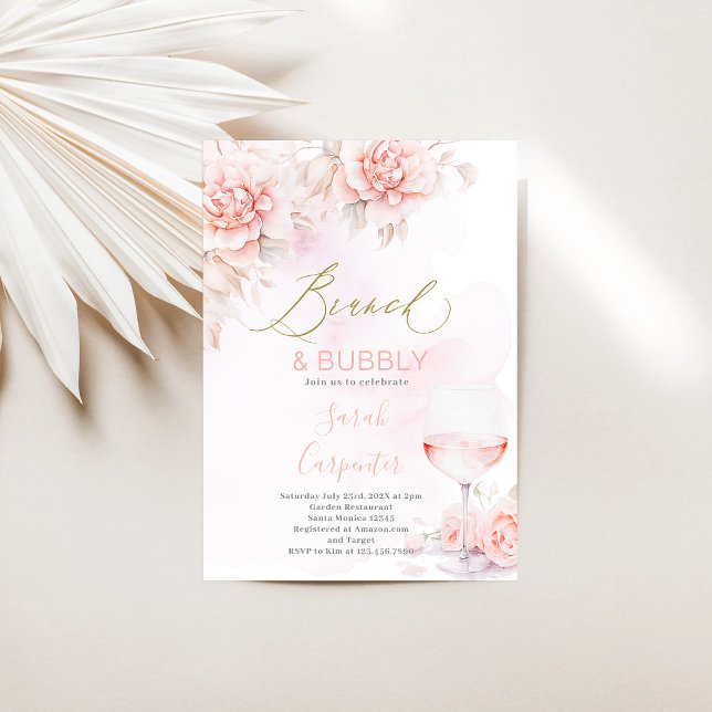 Brunch and Bubbly Bridal Shower invitation (Creator Uploaded)
