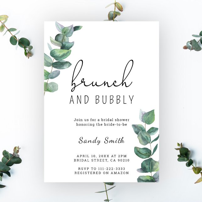 Brunch and bubbly bridal shower invitation (Creator Uploaded)