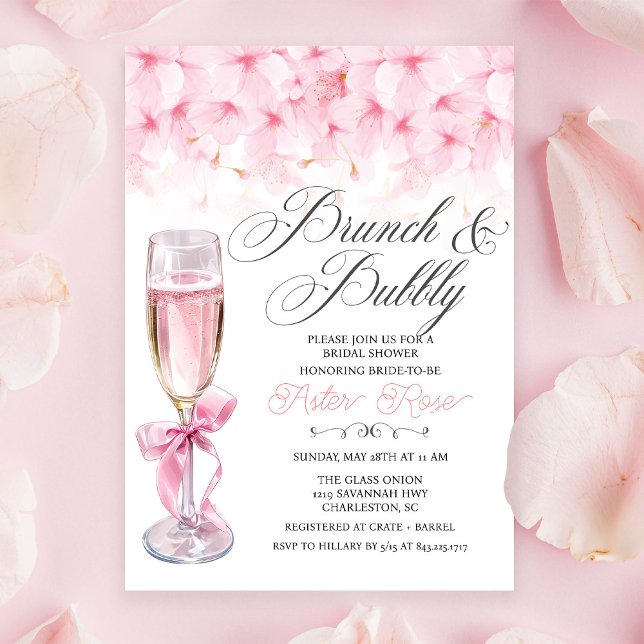 Brunch and Bubbly Bridal Shower Invitation (Creator Uploaded)