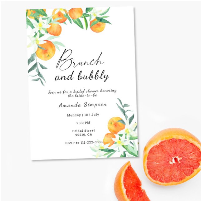 Brunch and bubbly bridal shower invitation (Creator Uploaded)
