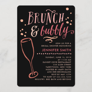Brunch and Bubbly Bridal Shower Invitation