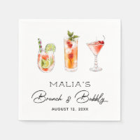 Brunch and Bubbly Bridal Shower Napkin