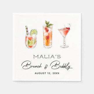Brunch and Bubbly Bridal Shower Napkin