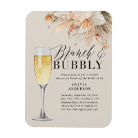 brunch and bubbly Bridal shower pampas grass Invit