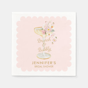 Brunch and Bubbly Bridal Shower Personalised Napkin
