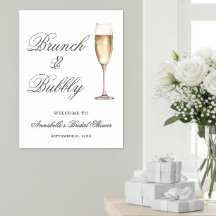 Brunch And Bubbly Bridal Shower Welcome Sign