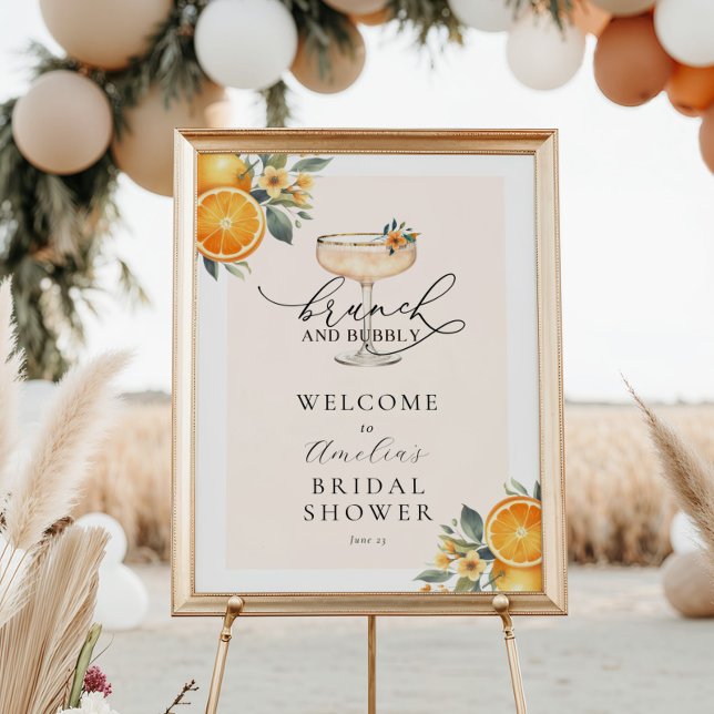 Brunch and Bubbly Bridal Shower Welcome Sign (Creator Uploaded)