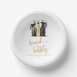 Brunch and Bubbly Champagne Birthday Brunch Party Paper Plate