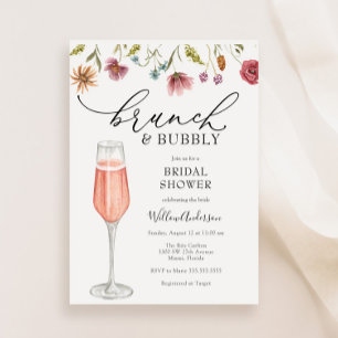 Brunch and Bubbly Champagne Bridal Shower Invitation