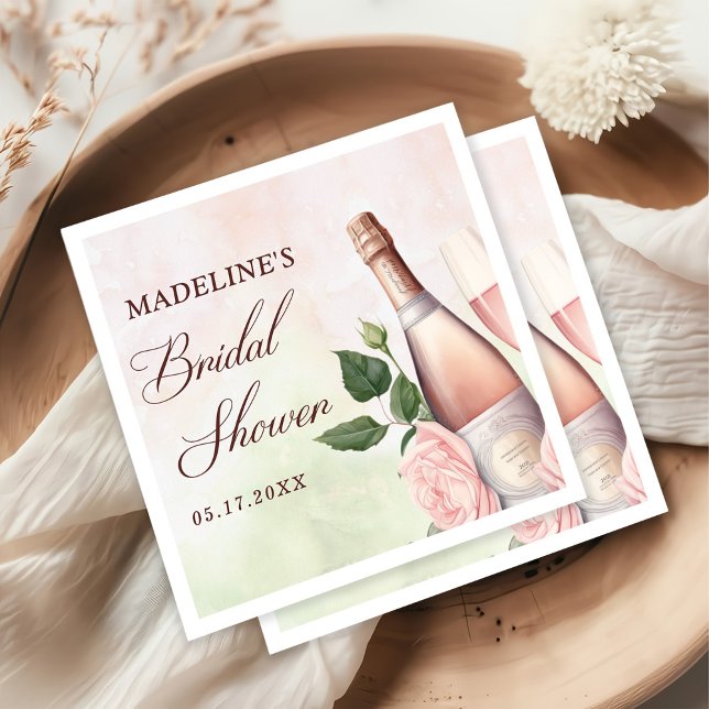 Brunch and Bubbly Champagne Bridal Shower Napkin (Creator Uploaded)