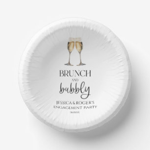 Brunch and Bubbly Engagement Party Brunch Paper Plate