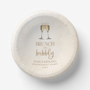 Brunch and Bubbly Engagement Party Brunch Paper Plate