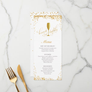 Brunch and Bubbly Engagement   Shower Menu