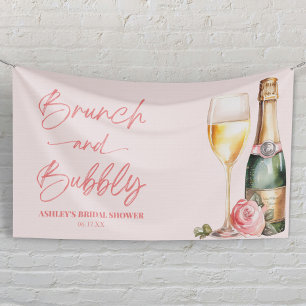 Brunch and Bubbly Mimosa Champagne Bridal Shower Banner