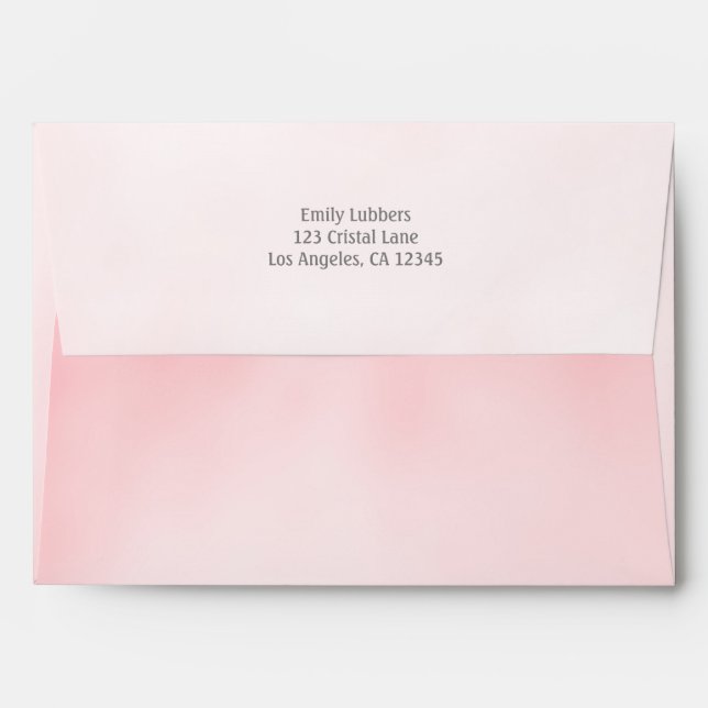 Brunch and Bubbly Pink Watercolor 5x7 Envelope (Back (Top Flap))