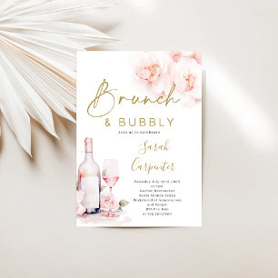 Brunch and Bubbly Prosecco Bridal Shower Invitation