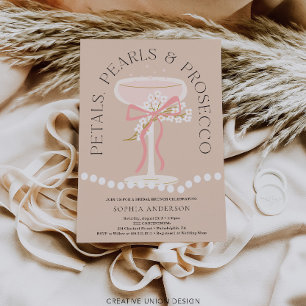 Brunch and Bubbly Prosecco Bridal Shower Invitation