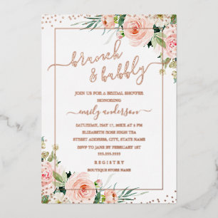 Brunch And Bubbly REAL ROSE GOLD Bridal Shower