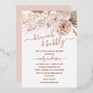 Brunch And Bubbly ROSE GOLD FOIL Bridal Shower