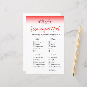 Brunch and Bubbly Valentine's Scavenger Hunt Game
