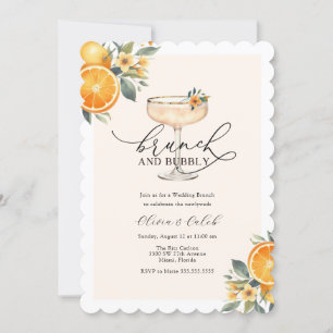 Brunch and Bubbly Wedding Brunch Invitation