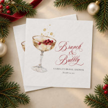 Brunch and Bubbly Winter Bridal Shower Invitation