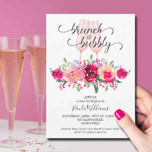 Brunch and Bubby Floral Bridal Shower Invitation