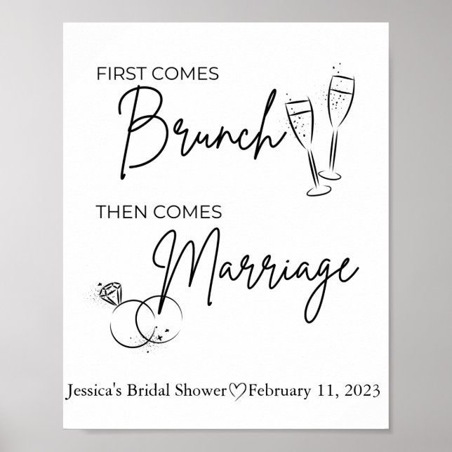 Brunch Bridal Shower Sign (Front)