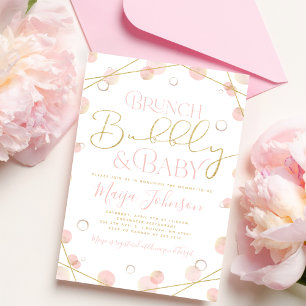 Brunch Bubbly and Baby Shower Invitation