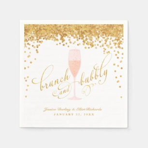 Brunch & Bubbly Bachelorette Engagement Brunch Napkin