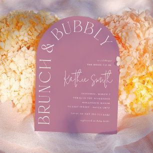 Brunch & Bubbly Bold Floral Arch Bridal Shower Invitation
