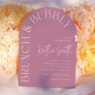 Brunch & Bubbly Bold Floral Arch Bridal Shower Invitation