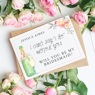 Brunch & Bubbly Bridal Brunch Bridesmaid Card