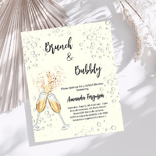 Brunch Bubbly Bridal Shower ivory invitation