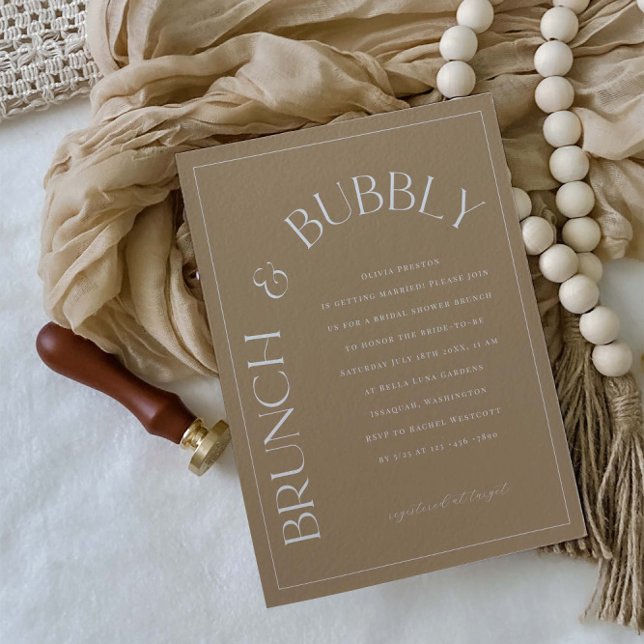 Brunch & Bubbly Bridal Shower Party Invitation (Creator Uploaded)