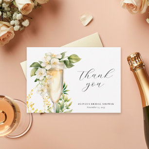 Brunch & Bubbly Bridal Shower Thank You Card