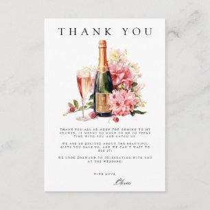Brunch & Bubbly Bridal Shower Thank You Card