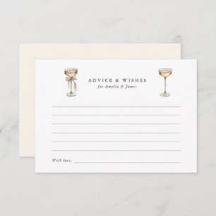 Brunch & Bubbly Champagne Bridal Shower Advice Card