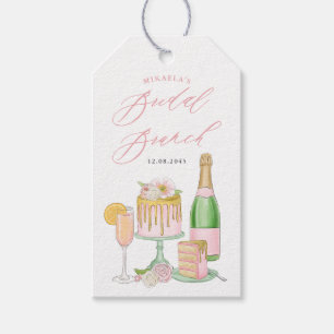 Brunch & Bubbly Champagne Drip Cake Bridal Shower Gift Tags