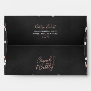 Brunch & Bubbly Confetti Bridal Shower Envelope