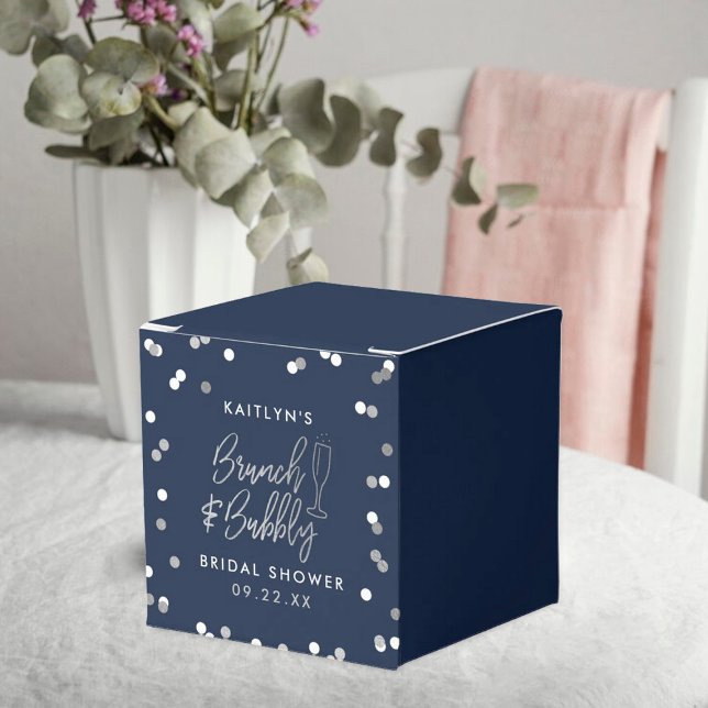 Brunch & Bubbly Confetti Bridal Shower Favour Box (Creator Uploaded)