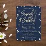 Brunch & Bubbly Confetti Bridal Shower Invitation<br><div class="desc">These chic and very stylish bridal shower invitations features an elegant faux gold foil confetti theme with modern typography that is great for any bride to be. Easily personalise the design with your own wording and find matching party items at www.zazzle.com/invitation_republic.</div>