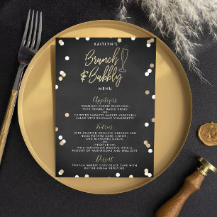 Brunch & Bubbly Confetti Bridal Shower Menu