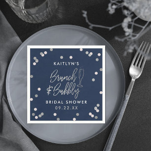 Brunch & Bubbly Confetti Bridal Shower Napkin