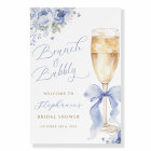 Brunch & Bubbly Floral Bridal Shower Welcome Sign